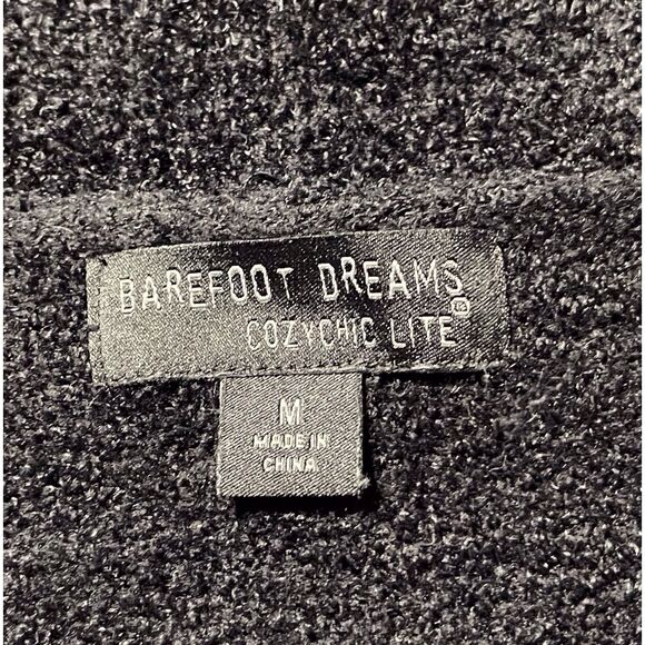 Barefoot Dreams CozyChic Lite Circle Cardigan Size Medium Black 423 - Picture 4 of 16